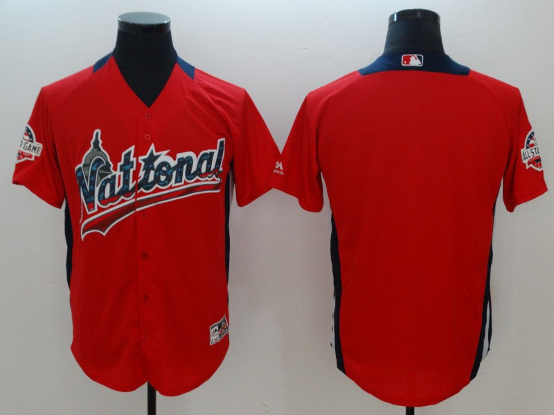 Custom Fan-Made Run Derby Scarlet 2018 All Star Baseball Jersey Style 2018 All-Star Edition Baseball Jersey