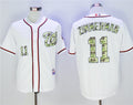 Custom Fan-Made Ryan Zimmerman Camo Washington Nationals #11 White Baseball Jersey