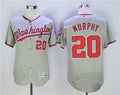 Custom Fan-Made Daniel Murphy Washington Nationals #20 Grey Baseball Jersey