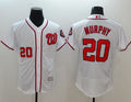 Custom Fan-Made Daniel Murphy Washington Nationals #20 White Baseball Jersey