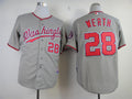 Custom Fan-Made Jayson Werth Washington Nationals #28 Grey Baseball Jersey