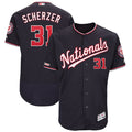 Custom Fan-Made Max Scherzer Washington Nationals #31 Navy Baseball Jersey