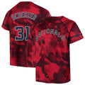 Custom Fan-Made Max Scherzer Camo Washington Nationals #31 Red Baseball Jersey