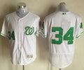 Custom Fan-Made Bryce Harper Celtic Washington Nationals #34 White Baseball Jersey