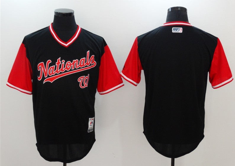 Custom Fan-Made Navy 2017 Washington Nationals Baseball Jersey Washington Nationals Navy 2017 Baseball Jersey