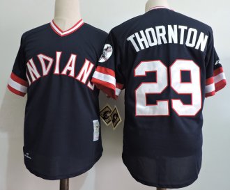 Custom Fan-Made Andre Thornton Cleveland Guardians #29 Baseball Jersey