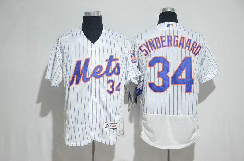 Custom Fan-Made Noah Syndergaard New York Mets #34 White Baseball Jersey