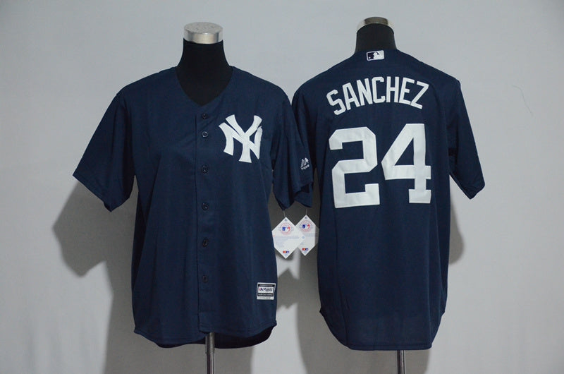 Custom Fan-Made Gary Sanchez New York Yankees #24 Baseball Jersey