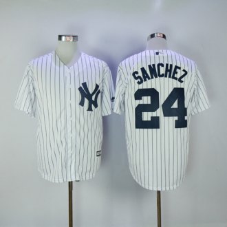 Custom Fan-Made Gary Sanchez New York Yankees #24 Baseball Jersey