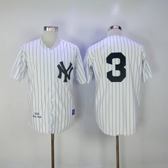 Custom Fan-Made Babe Ruth New York Yankees #3 1929 Throwback Baseball Jersey