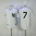 Custom Fan-Made Michey Mantle New York Yankees #7 1951 Throwback Baseball Jersey