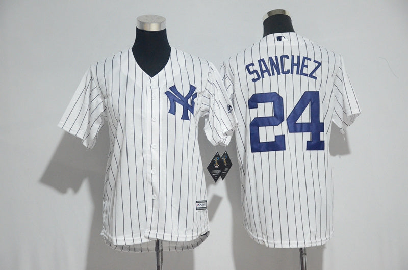Custom Fan-Made Women Gary Sanchez New York Yankees #24 Baseball Jersey