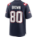 NE.Patriots #80 Troy Brown Navy Game Retired Player Jersey Stitched American Football Jerseys