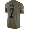 NO.Saints #7 Taysom Hill Olive 2022 Salute To Service Limited Jersey Stitched American Football Jerseys