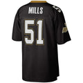 NO.Saints #51 Sam Mills Black 1987 Legacy Replica Jersey Stitched American Football Jerseys