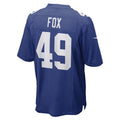 NY.Giants #49 Tomon Fox Royal Game Player Jersey Stitched American Football Jerseys