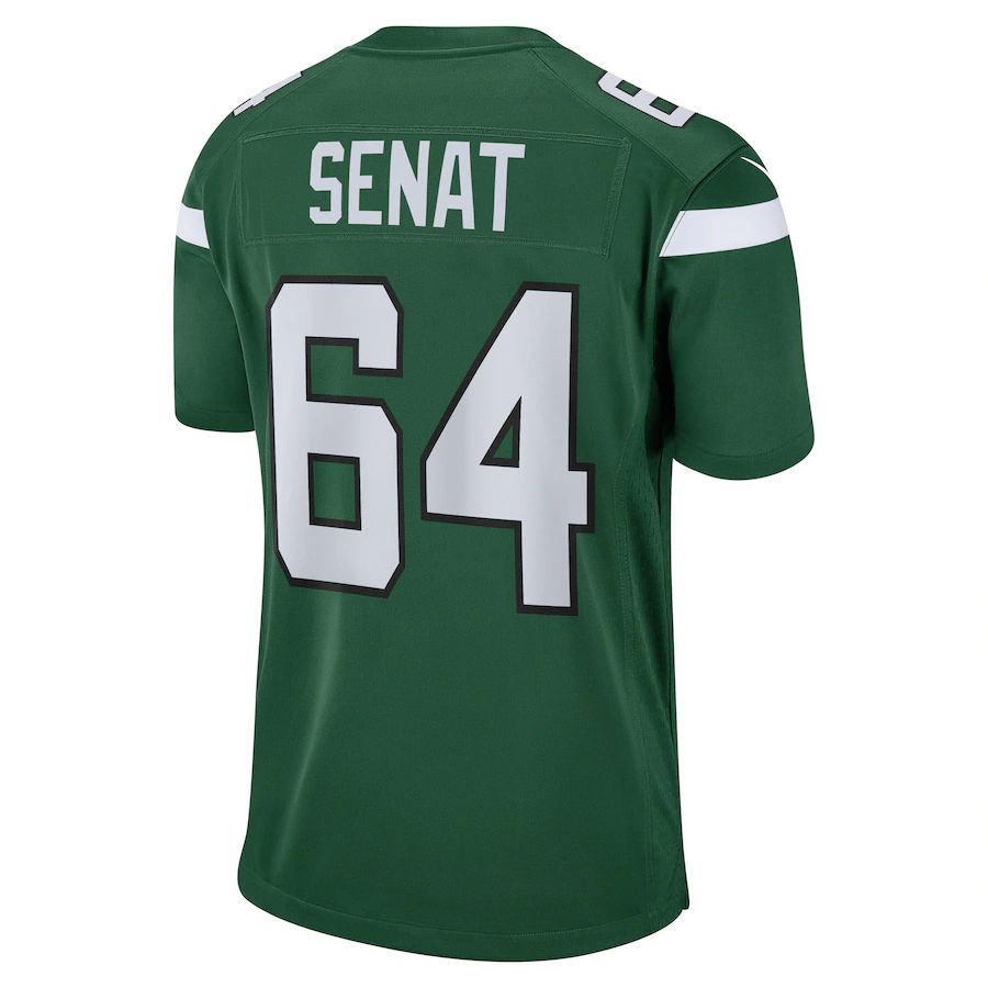 NY.Jets #64 Greg Senat Gotham Green Game Player Jersey Stitched American Football Jerseys
