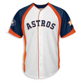 Custom White HOU Baseball Shirt Top