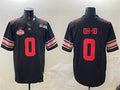 O.State Buckeyes #0 OH-IO Black 2025 CFP Final With National Champions Patch F.U.S.E. Vapor Limited Stitched Football American College Jerseys