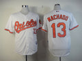 Custom Fan-Made Manny Machado Baltimore Orioles #13 White Baseball Jersey