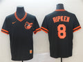 Custom Fan-Made Cal Ripken Jr Baltimore Orioles #8 Black Throwback Baseball Jersey