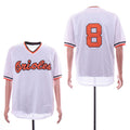Custom Fan-Made Cal Ripken Jr Baltimore Orioles #8 White Throwback Baseball Jersey