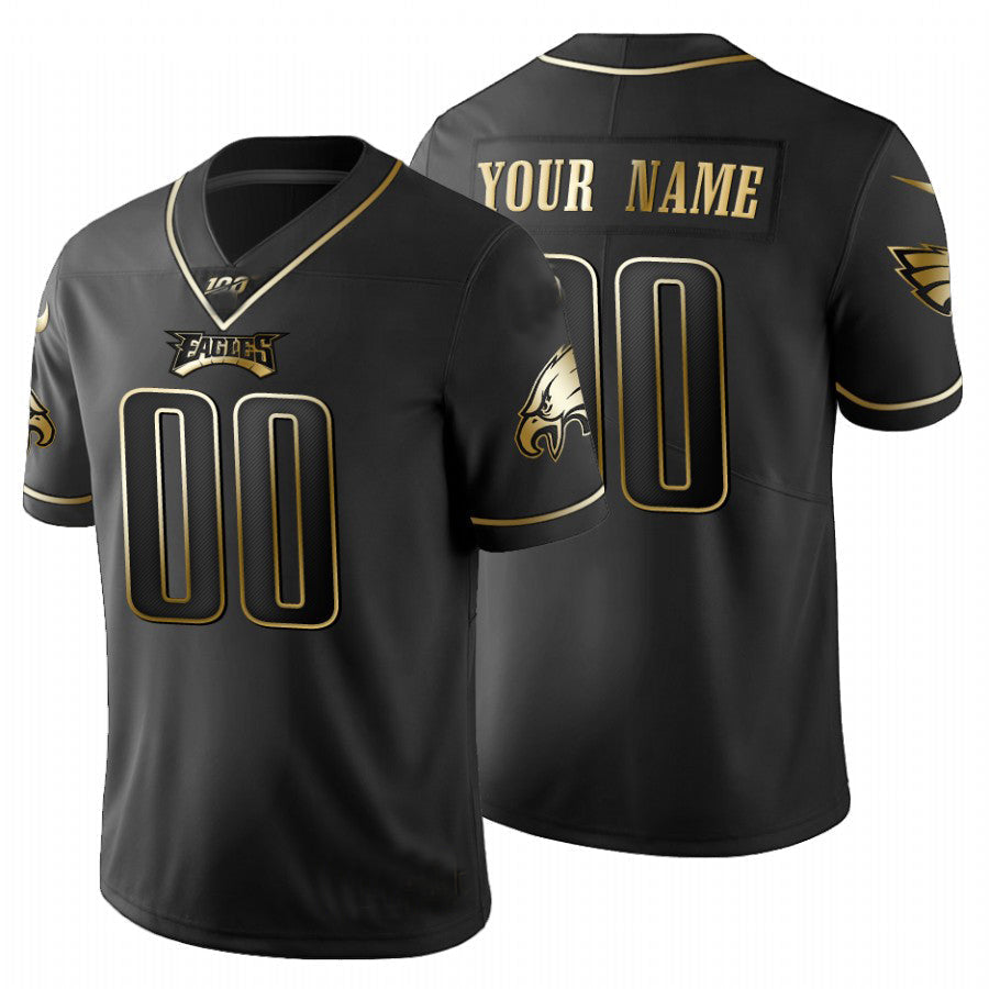 Custom black football jersey #100 | GameDay Jerseys