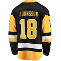 P.Penguins #18 Andreas Johnsson Fanatics Home Breakaway Jersey - Black Stitched American Hockey Jerseys