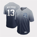 Custom Fan-Made Manny Machado San Diego Padres #13 Grey Baseball Jersey