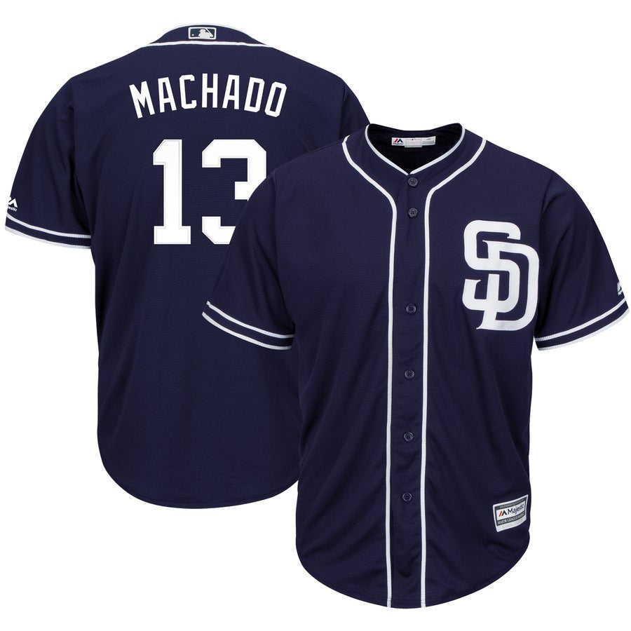 Custom Fan-Made Manny Machado San Diego Padres #13 Navy Baseball Jersey