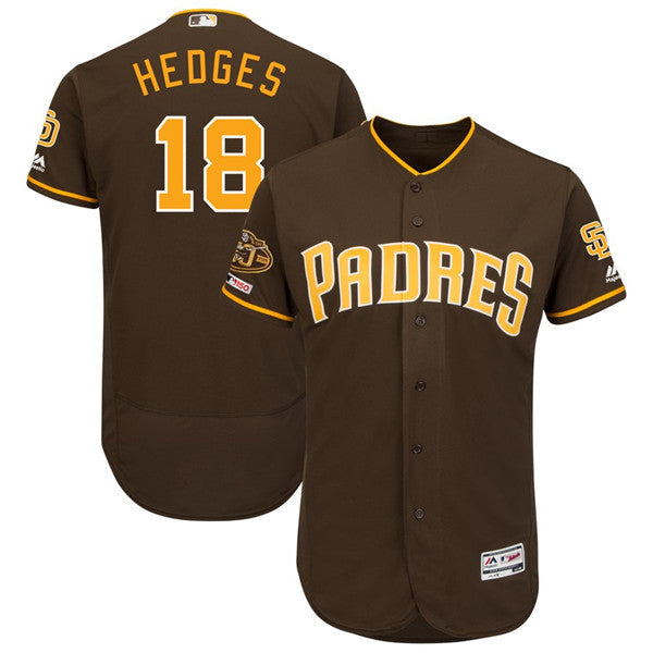 Custom Fan-Made Austin Hedges San Diego Padres #18 Baseball Jersey