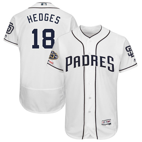 Custom Fan-Made Austin Hedges San Diego Padres #18 White Baseball Jersey