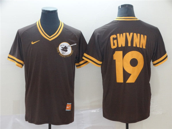 Custom Fan-Made Tony Gwynn San Diego Padres #19 Throwback Baseball Jersey