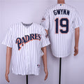 Custom Fan-Made Tony Gwynn San Diego Padres #19 White 1991 Throwback Turn Back Clock Edition Baseball Jersey