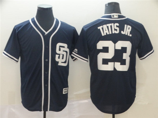 Custom Fan-Made Fernando Tatis Jr San Diego Padres #23 Navy Baseball Jersey