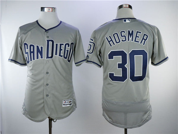 Custom Fan-Made Eric Hosmer San Diego Padres #30 Grey Baseball Jersey
