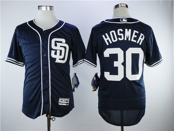 Custom Fan-Made Eric Hosmer San Diego Padres #30 Navy Baseball Jersey