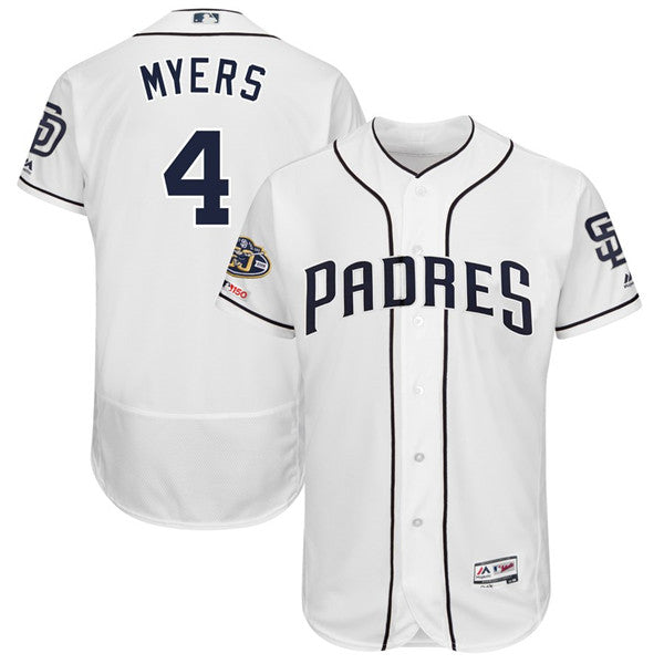 Custom Fan-Made Wil Meyers San Diego Padres #4 White Baseball Jersey
