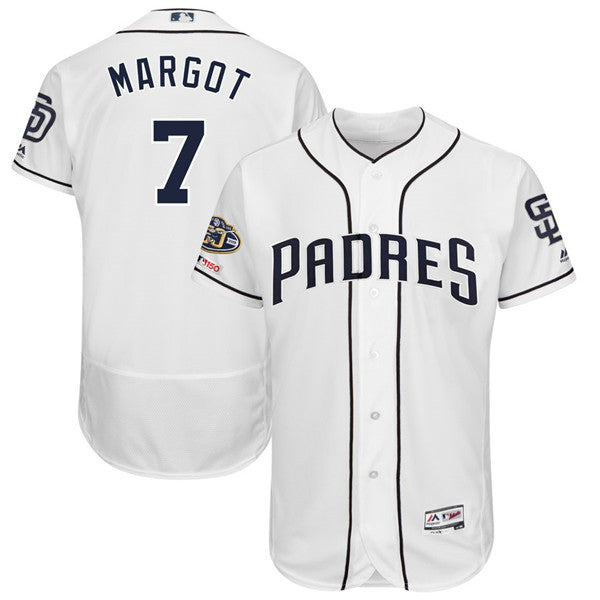 Custom Fan-Made Manuel Margot San Diego Padres #7 White Baseball Jersey