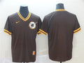Custom Fan-Made Brown Throwback San Diego Padres Baseball Jersey San Diego Padres Throwback Baseball Jersey