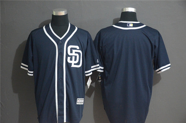Custom Fan-Made Navy San Diego Padres Baseball Jersey San Diego Padres Navy Baseball Jersey