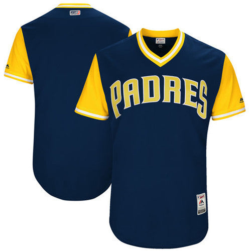 Custom Fan-Made Navy 2017 San Diego Padres Baseball Jersey San Diego Padres Navy 2017 Baseball Jersey