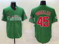 Philadelphia Phillies #45 Zack Wheeler Green Phanatic Limited Stitched Baseball Jersey