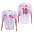 Custom Fan-Made J.T. Realmuto White Philadelphia Phillies Baseball Jersey Philadelphia Phillies White Baseball Jersey