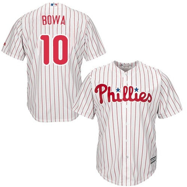 Custom Fan-Made Larry Bowa Philadelphia Phillies #10 White Baseball Jersey