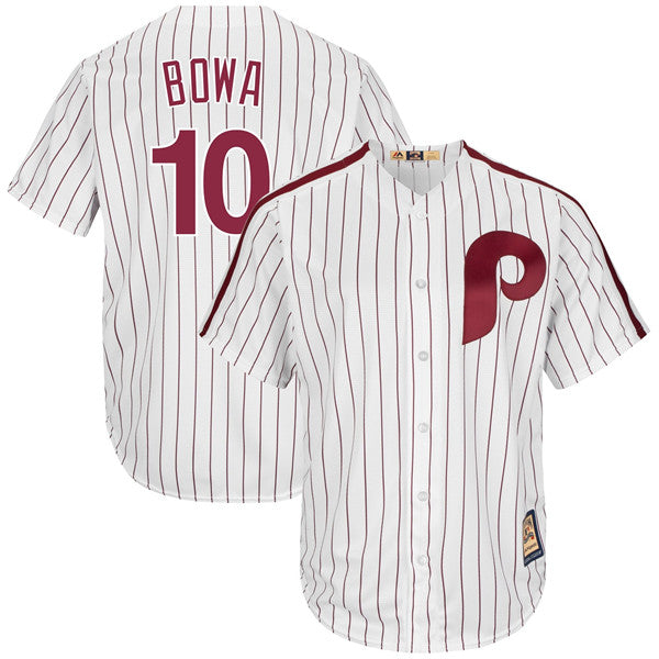 Custom Fan-Made Larry Bowa Philadelphia Phillies #10 White Baseball Jersey
