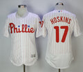 Custom Fan-Made Rhys Hoskins Philadelphia Phillies #17 White Baseball Jersey