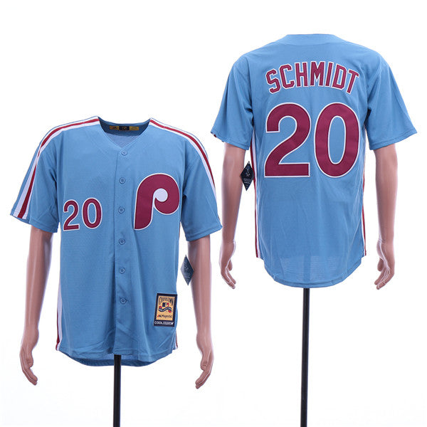 Custom Fan-Made Mike Schmidt Philadelphia Phillies #20 Blue Baseball Jersey