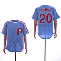Custom Fan-Made Mike Schmidt Philadelphia Phillies #20 Blue Baseball Jersey