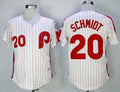 Custom Fan-Made Mike Schmidt Philadelphia Phillies #20 White 1983 Baseball Jersey